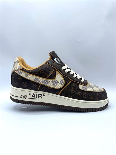 air force 1 low x lv monogram brown damier azur|monogram damier air force 1.